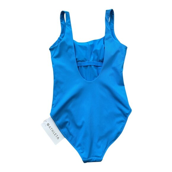 Athleta Scoop One Piece Swimsuit Womens Sz M Vacation Pool Resort Ribbed UPF 40 - Picture 8 of 8